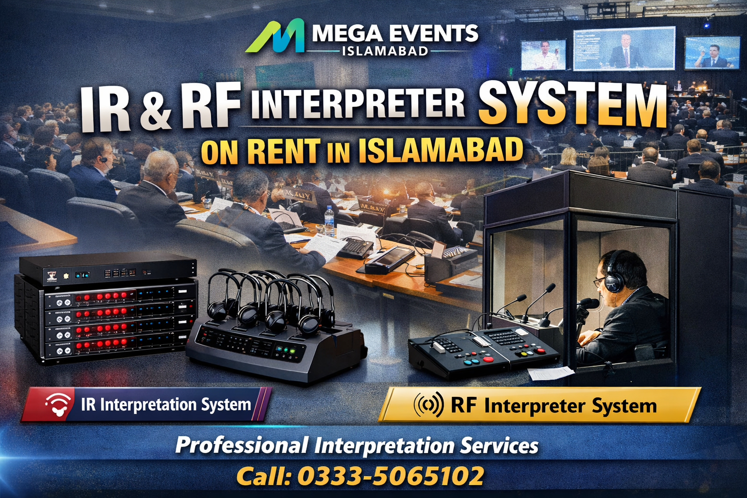 RF interpreter system Islamabad, IR interpreter system Islamabad, interpreter system on rent Islamabad, simultaneous interpretation system Pakistan, multilingual event solutions Islamabad, conference interpretation system Islamabad, corporate event interpreter system Pakistan, government event interpretation Islamabad, professional interpreter system rental, Mega Events Pvt. Ltd. Islamabad, event technology rental Islamabad, wireless interpreter system Islamabad, audio translation system Islamabad, international conference interpreter system, IR and RF devices rental Islamabad