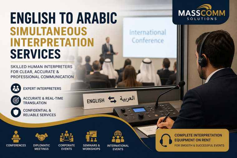 Arabic to English Simultaneous Interpretation Equipment Rental in Pakistan – MassComm Solutions